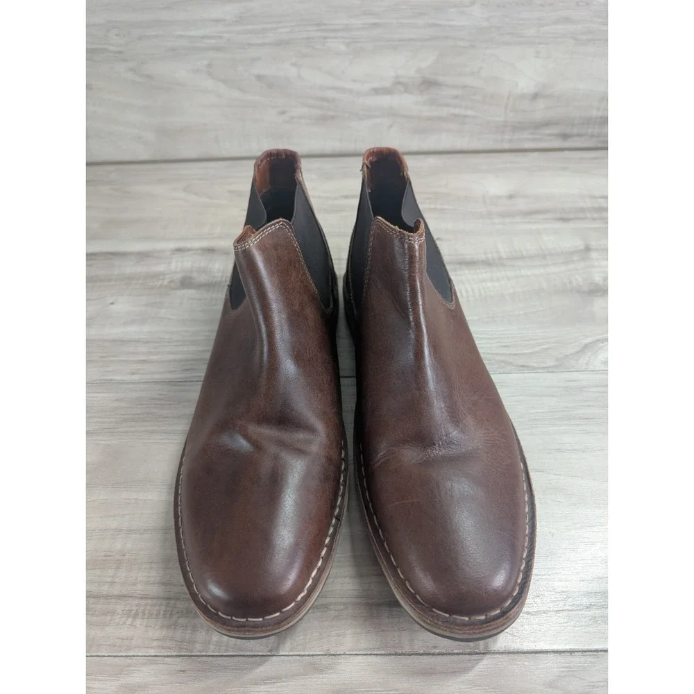 Steve Madden Style P-insist 982 Men Leather Chelsea Ankle Shoes Sz. 12 Pull On